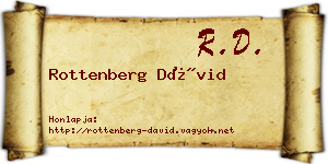 Rottenberg Dávid névjegykártya